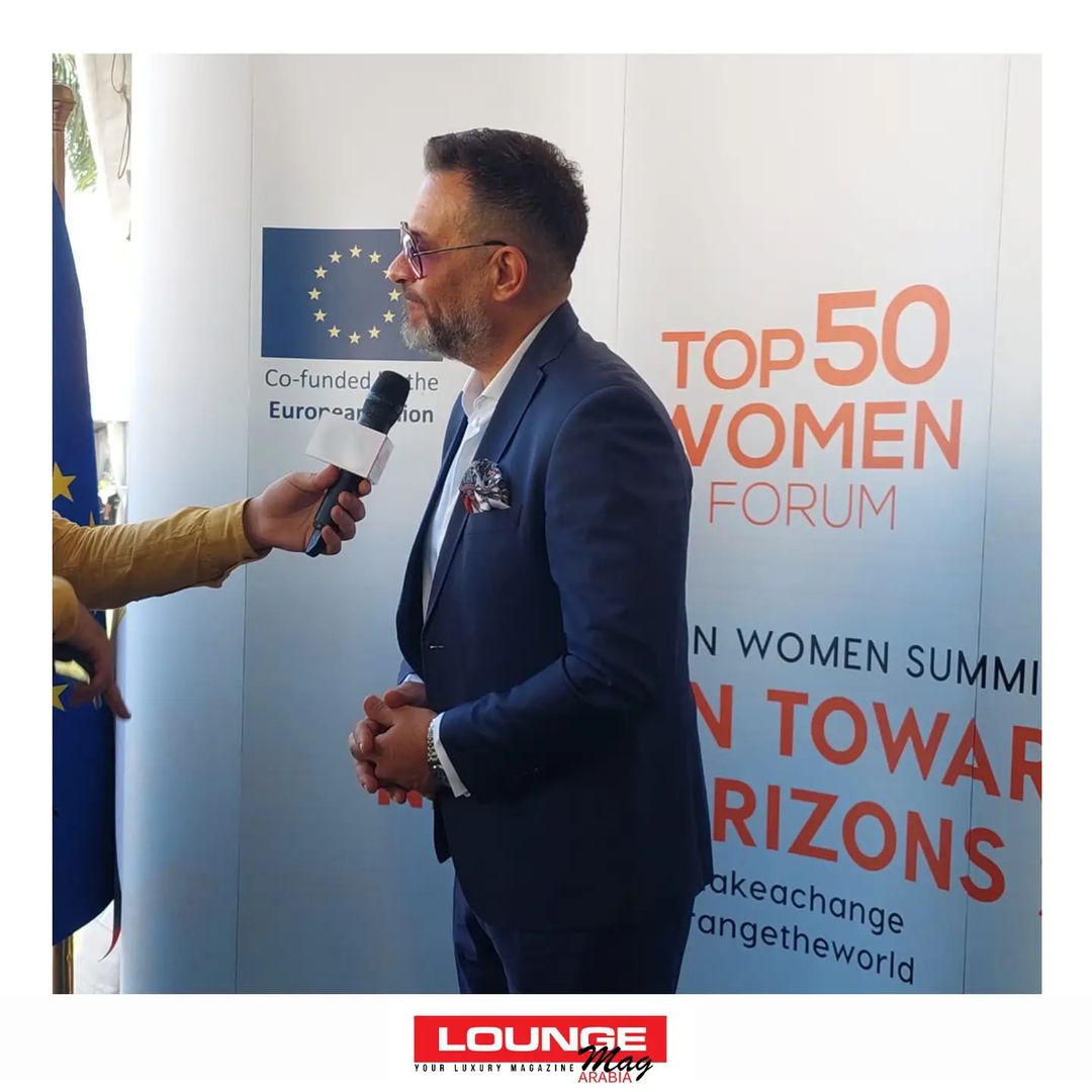 Attending @top50womenforum , @magedelmasryofficial makes a statement about women empowerment.