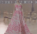 Rose petals and peony bouquets forming the feminine curves by @eliesaabworld haute couture SS22 collection.