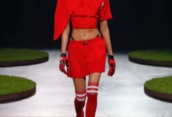 Bold graphic and feminine collection by @davidkomalondon F/W 2022