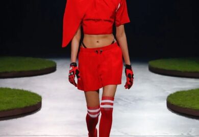 Bold graphic and feminine collection by @davidkomalondon F/W 2022