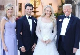 Congratulations to the newlywed couple @tiffanytrump @michaelboulos