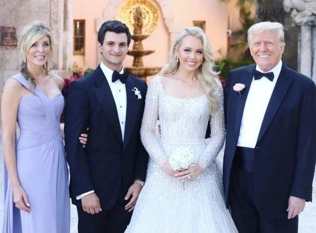 Congratulations to the newlywed couple @tiffanytrump @michaelboulos