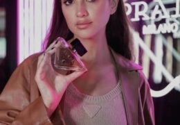 The beautiful Ola Farhat Looking sharp at the Prada Paradoxe pop up in Dubai Mall!