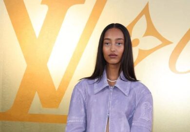 Mona Tougaard, a model from Denmark, attended the star-studded Louis Vuitton outdoor show in Paris,