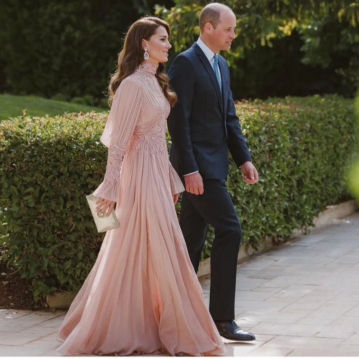 Royals that attended Prince Hussein Bin a Abdullah and Princess Rajwa Al-Saif all looking elegant