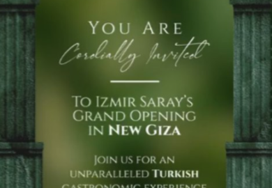 You are cordially invited to Izmir Saray’s Grand Opening. The newest Turkish Gastronomical experience in New Giza on Monday 4th of September at 7:00pm.