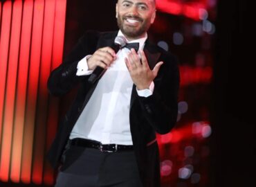 The star  Tamer Hosny from yesterday’s Cairo Drama Awards at Al Alamein!