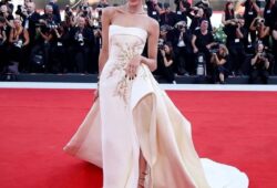 On the red carpet of the 80th Venice International Film Festival,