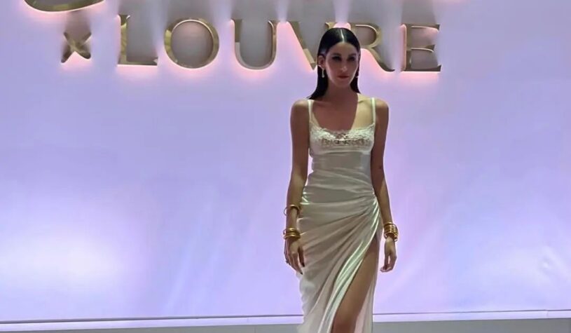 Embracing the Parisian glamour with the stunning @nouraridaofficial at the Louvre × Lancome event during Paris Fashion Week!