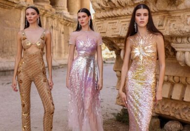 The feminine shapes and timeless appeal of the Maison Georges Hobeika Spring-Summer 2024 Ready-to-Wear collection are founded in the designers’ sense of homecoming to Lebanon.