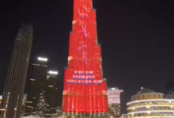 Burj Khalifa lights up at yesterday’s @cop28uaeofficial