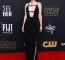 Rachel Brosnahan stuns on the red carpet in a gorgeous @givenchy dress ,jewelry by @pomellato and heels by @andreawazenofficial at the Critics Choice Awards!