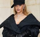 badgalriri at the Dior FW24 Couture Show and looking fabulous as always in dior and a touch of her own style added with a cap!