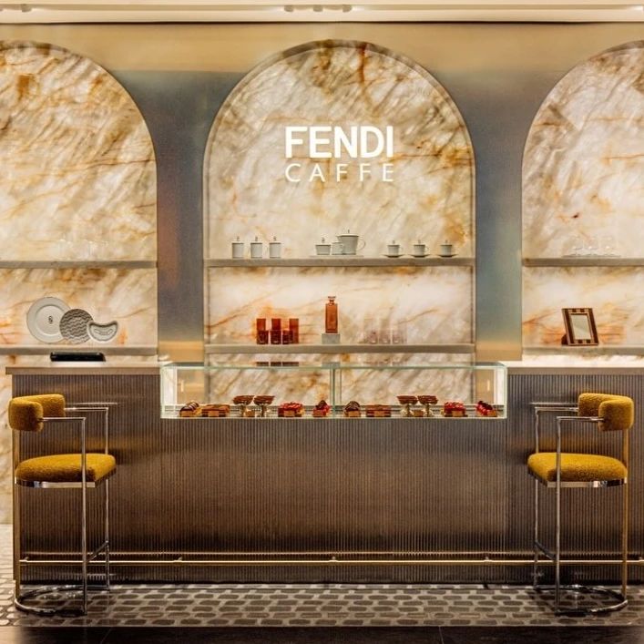 Indulge in the ultimate luxury lifestyle at the new Fendi Caffe in Kuwait at the Aenues Mall.