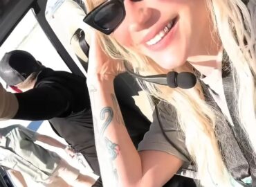 This week, American singer-songwriter Kesha was seen sporting black sunglasses from the Lebanese brand @bykarenwazen and looked fabulous