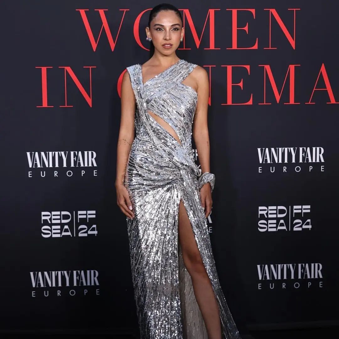 Gorgeous Egyptian actress Salma Abu Deif dazzles in a silver Zuhair Murad Dress from the Spring 2024 collection at the ‘Women In Cinema’ Gala Dinner hosted by #RedSeaFilmFestival