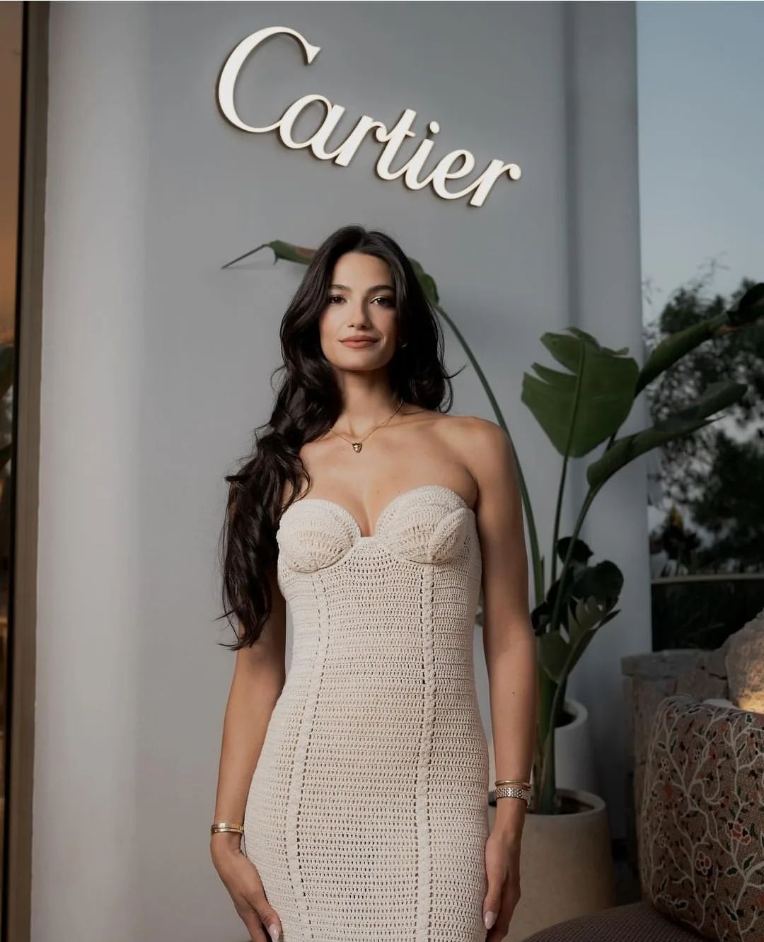 Egyptian actress Tara Emad looked effortlessly chic and stunning at the Cartier event in Bodrum, celebrating the launch of their latest boutique.