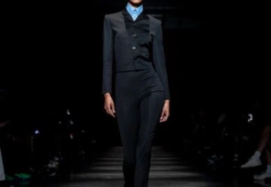 Fashion label 032c unveiled its menswear Spring/Summer 2025 collection at Paris Fashion Week this week, showcasing Middle Eastern model Mona Tougaard.