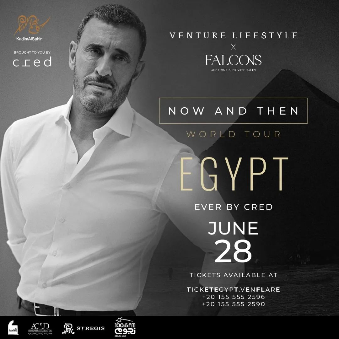 After two years, Kadim Al Sahir to Meet His Audience in Egypt as Part of the Global Tour for His Latest Album