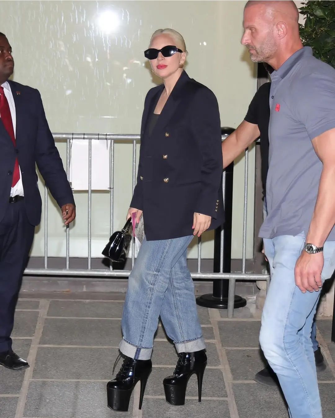 Lady Gaga dazzling Paris in her signature platform heels, set to light up the stage for the Olympics this Friday night! Looking great