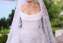 Maya Reaidy captivated the world on her wedding day in Greece, making a grand entrance at Athens’ Olympic Stadium in a breathtaking custom bridal gown by GEORGES HOBEIKA. The former Miss Lebanon’s dress embodied the Maison’s renowned craftsmanship, merging a sculptural elegance with a dreamlike, enchanting aesthetic.Drawing inspiration from 18th-century fashion, the gown’s majestic silhouette harmonized with the bride’s personality and the grandeur of the surroundings. The meticulous artisanship brought the luxurious fabrics to life, with a skillful interplay of contrasts and volumes.The design featured a crystal-studded tulle overskirt that added an aura of mystery and light to the mermaid-style dress, while a strapless bodice in double silk crepe was delicately embroidered with matte silk threads. The intricate silk thread embroidery continued onto the sparkling veil, enhancing the gown’s ethereal allure.Crafted by eleven skilled artisans, the gown required 714 hours of meticulous work, resulting in a truly unique and mesmerizing creation fit for a fairytale wedding!Congratulations@mayareaidy@georgeshobeika @jadhobeika@patricksawaya#mayareaidy #bridal #georgeshobeika #fashioninspo