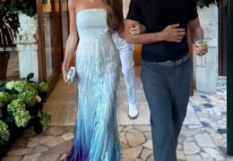 Amal Clooney in Venice at the Cartier event, radiating elegance and grace