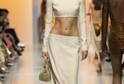 The Spring 2025 Ready-to-Wear collection by Georges Hobeika channels the untamed allure of crocodiles and snakes, drawing inspiration from their wild and exotic worlds. This collection masterfully captures the duality of these creatures—symbolizing both strength and adaptability in nature. With their primal energy, crocodiles and snakes represent resilience, their ability to blend seamlessly into their surroundings showcasing their evolutionary mastery. This reflection on survival through minimal evolution mirrors the journey of life itself. A proud moment for Lebanese fashion, as Georges Hobeika continues to leave a lasting impact on the global stage. Bravo!