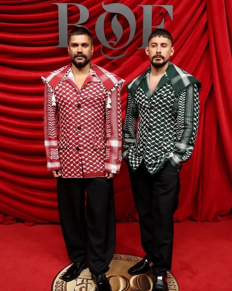 At last night’s Business of Fashion (BOF) Gala during Paris Fashion Week, the GMBH designers truly stole the show with their effortlessly cool and avant-garde looks. Known for their bold, boundary-pushing designs, the creative duo behind GMBH, Serhat Isik and Benjamin Alexander Huseby, did not disappoint as they turned heads on the red carpet.