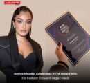 Jordanian-Romanian luxury shoe designer Amina Muaddi recently took to Instagram to celebrate her victory at the 2024 PETA Vegan Awards. Muaddi was honored with the Best Vegan Heels award in the Fashion category for her chic Brito Slipper heels, crafted from plexiglass and TPU.