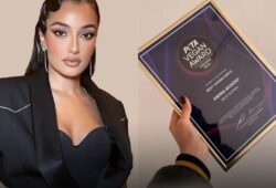 Jordanian-Romanian luxury shoe designer Amina Muaddi recently took to Instagram to celebrate her victory at the 2024 PETA Vegan Awards. Muaddi was honored with the Best Vegan Heels award in the Fashion category for her chic Brito Slipper heels, crafted from plexiglass and TPU.
