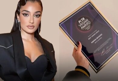 Jordanian-Romanian luxury shoe designer Amina Muaddi recently took to Instagram to celebrate her victory at the 2024 PETA Vegan Awards. Muaddi was honored with the Best Vegan Heels award in the Fashion category for her chic Brito Slipper heels, crafted from plexiglass and TPU.