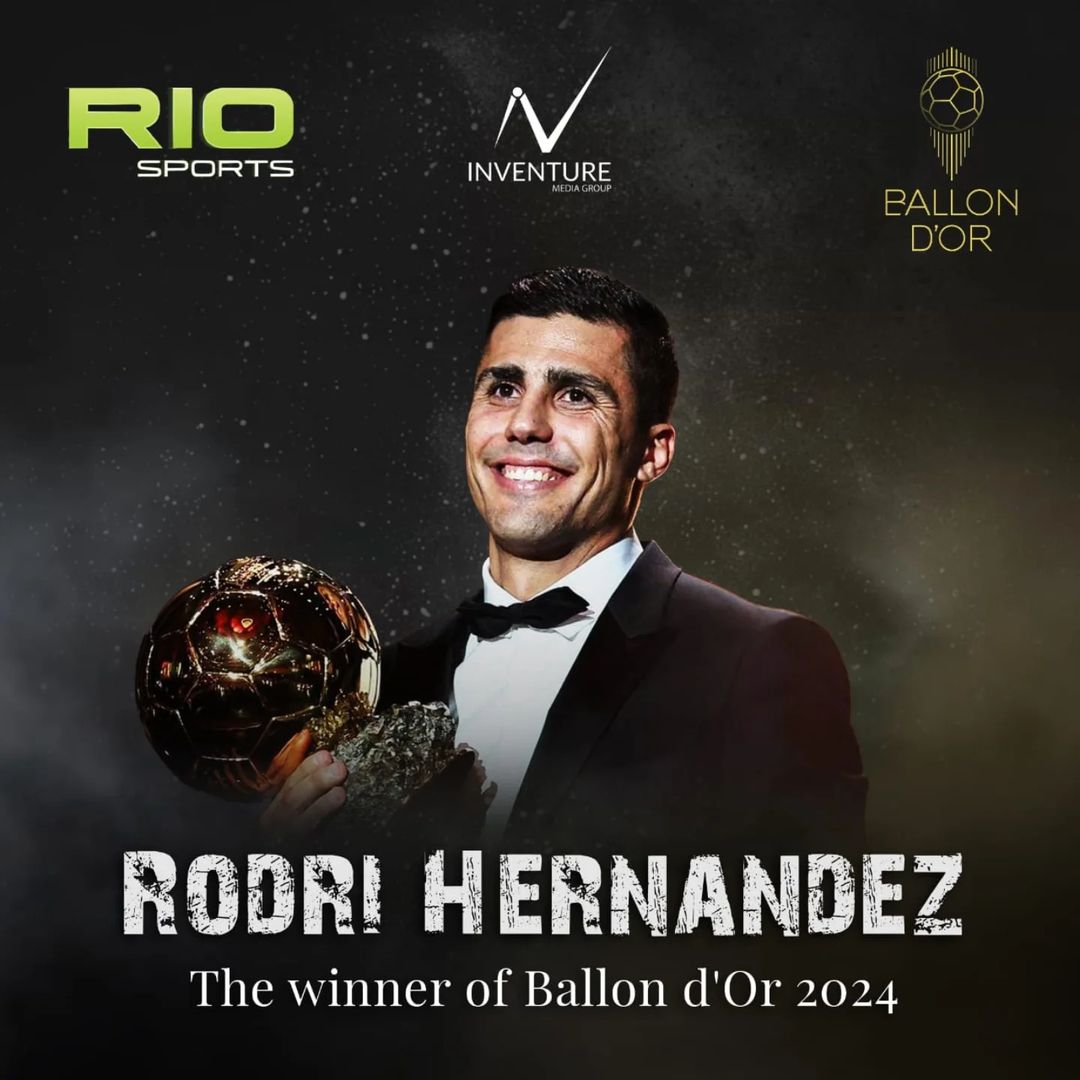 The 2024 Ballon d’Or winner is officially Rodri Hernandez!  With a phenomenal season, he’s earned the title of the world’s best player! Congratulations to Rodri for this well-deserved victory!