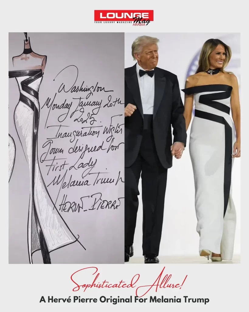 Hervé Pierre, the celebrated designer, crafted a masterpiece for First Lady Melania Trump that will forever be remembered as a symbol of grace and sophistication. Known for his impeccable artistry and attention to detail, Hervé worked closely with the First Lady to create a custom gown that seamlessly blended timeless elegance with modern refinement.