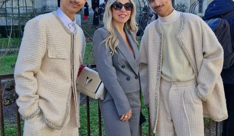 Double the Glamour! The Hadban Twins spotted at #GeorgesHobeika in Paris