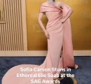 Red carpet royalty! Sofia Carson stuns in an ethereal Elie Saab masterpiece at the #SAGAwards, embodying elegance, grace, and timeless glamour. A true vision in couture!
