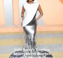 Halle Berry serving pure elegance in Georges Chakra at the #VanityFairOscarParty ,A timeless icon in a gown that’s all about glamour and grace. Who else is obsessed with this look?