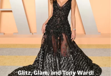 Alessandra Ambrosio serves pure glamour in Tony Ward at the #VanityFairOscarParty – a vision of elegance, allure, and high-fashion perfection!