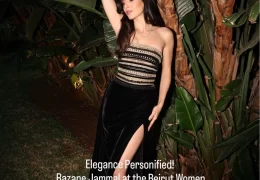 A beautiful moment on stage! Razane Jammal graced the Beirut Women Film Festival with elegance as she presented the award to her fellow actress and inspiring talent, Hend Sabry. A night of celebration, sisterhood, and style.