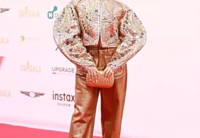 @iamhearte stole the spotlight at the Emi Gala opening ceremony in Dubai, exuding elegance with edge in a stunning structured look by Michael Cinco. A vision of power and poise, she embodied couture confidence on the red carpet.