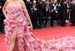 Heidi Klum Channels Garden Glamour in Elie Saab on the Cannes Red Carpet