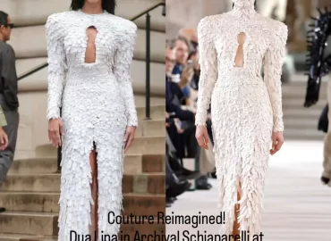 Schiaparelli Meets Pop Royalty: Dua Lipa’s Couture Moment in Paris
