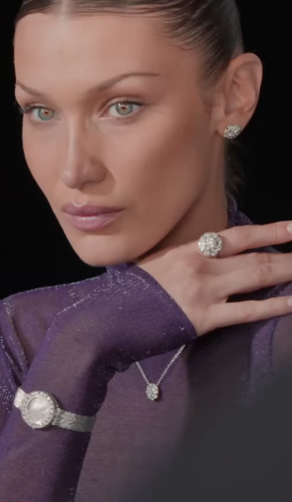 Bella Hadid Dazzles in Chopard’s Latest L’Heure du Diamant Campaign .