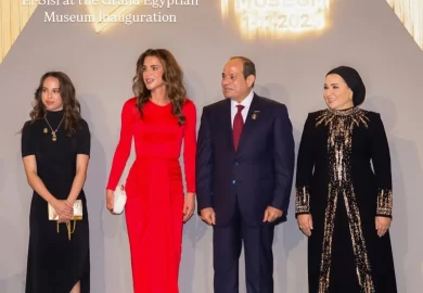 History, heritage, and harmony — Queen Rania joins Egypt’s leadership President Abdel Fattah El-Sisi and First Lady Intissar El-Sisi in celebrating the unveiling of the Grand Egyptian Museum.