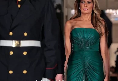 A Moment of Royal Elegance: Melania Trump in Elie Saab