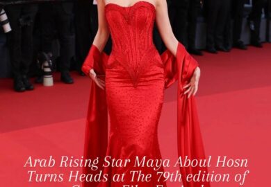 A radiant first for Maya Abou El Hossn at the Cannes Film Festival red carpet.