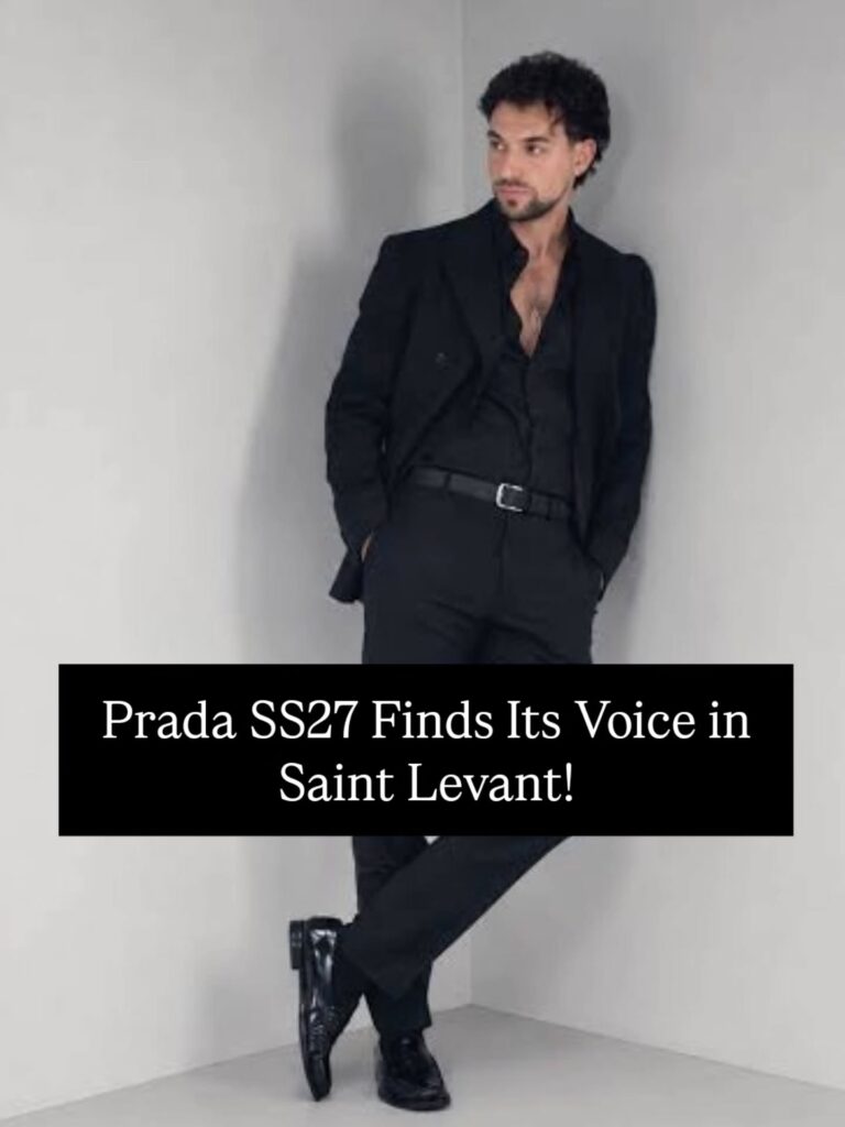 As the global fashion conversation turns to Milan, Prada continues to define the cultural pulse of menswear by bringing together voices that embody a new generation of creativity. Among the distinguished guests at the Spring/Summer 2027 Menswear Fashion Show, Saint Levant made a compelling appearance at Fondazione Prada's Deposito, reinforcing his growing influence at the intersection of music, culture, and contemporary style.