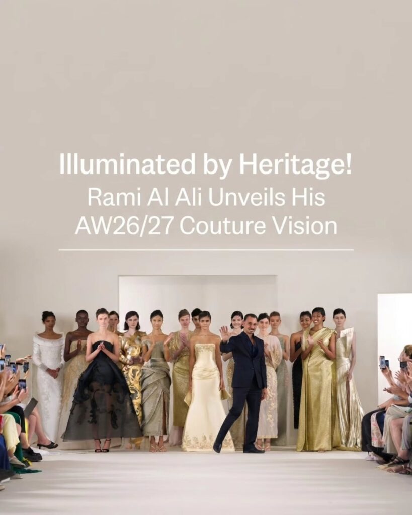 As the first light of dawn breaks across the horizon, Rami Al Ali unveils a couture collection that transcends fashion. Threads of Light: A New Dawn is a poetic reflection on resilience, heritage, and the enduring beauty that connects generations across the Arab world.
