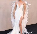 Zendaya delivers one final fashion triumph before The Odyssey hits the big screen. Stepping onto the New York City premiere red carpet, the actress embraced her role as the Greek goddess Athena in a breathtaking winged, draped white gown by Paris-based label Matières Fécales. Ethereal yet strikingly modern, the look blurred the line between mythology and avant-garde couture—proving once again that when it comes to cinematic dressing, Zendaya rarely misses.