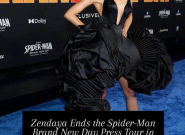 In an Ashi Studio dress once again, Zendaya saved the best for last.  Serving another masterclass in modern couture, she closed out the SpiderManBrandNewDay press tour with a look that was equal parts dramatic, elegant, and unforgettable. From the impeccable silhouette to the intricate detailing, every appearance has been a fashion moment—but this finale might just be the standout of them all.