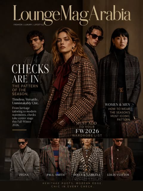 The timeless check gets a fresh attitude for Fall/Winter 2026. From classic heritage plaids and windowpanes to oversized grids and unexpected color combinations, the pattern is stepping back into the spotlight with a distinctly modern edge.